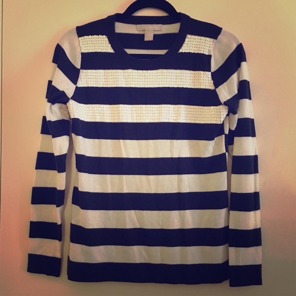 Banana Republic Blue & White Stripped Sweater